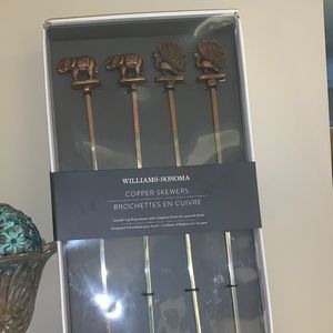 Williams Sonoma Vintage Brass And Stainless Steel BBQ Skewers NIB